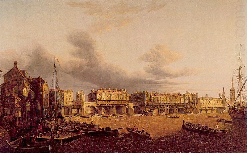 View of Old London Bridge as it was in 1747, Paul, John